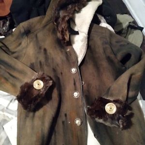 Cashmere and mink custom made designs coat